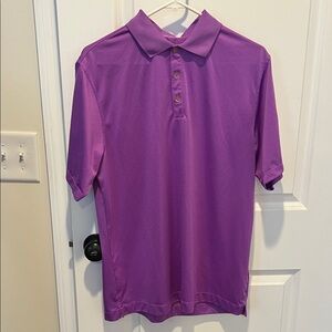 Men's Nike Golf Textured Purple Polo Shirt